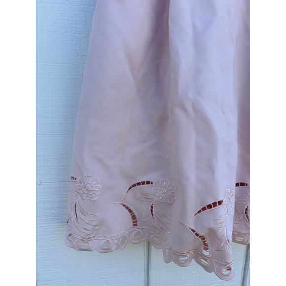 Ted Baker Emalise V‎ Neck Embroidered Skater Dress, Pink, Sz 1 (Sz 4) - Picture 6 of 8